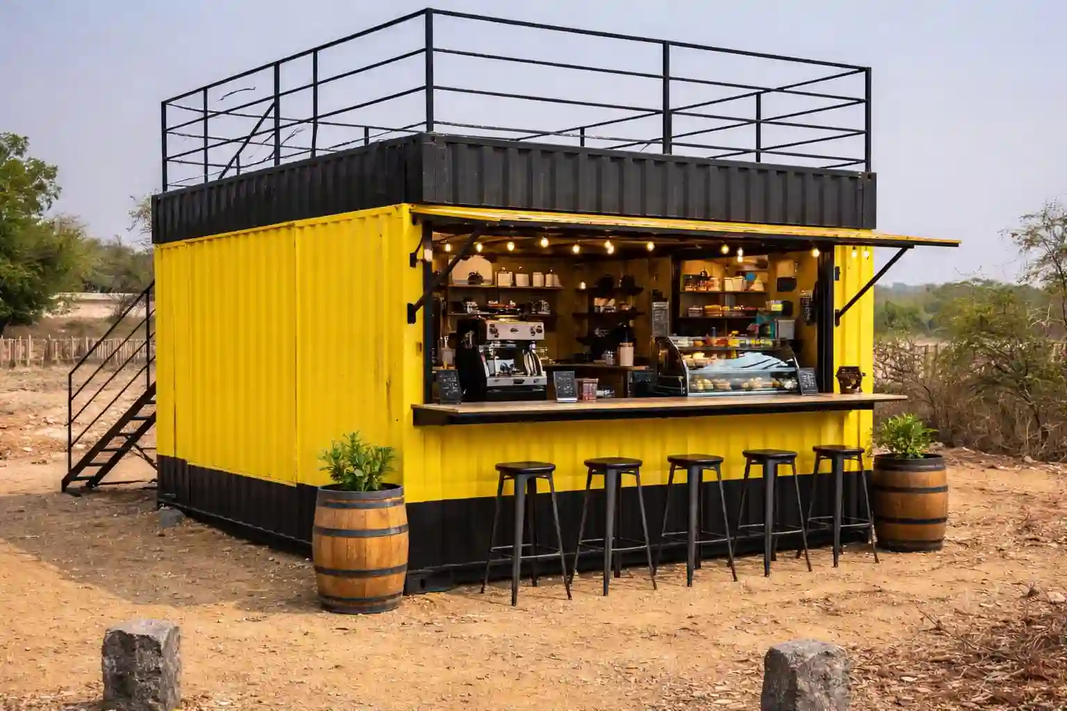 Portable Cafe manufactured by Al Misbah Portable Cabin in Rourkela, Odisha