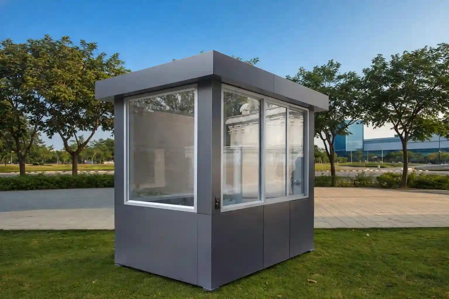 Security Cabin portable cabin manufactured by Al Misbah in Rourkela, Odisha